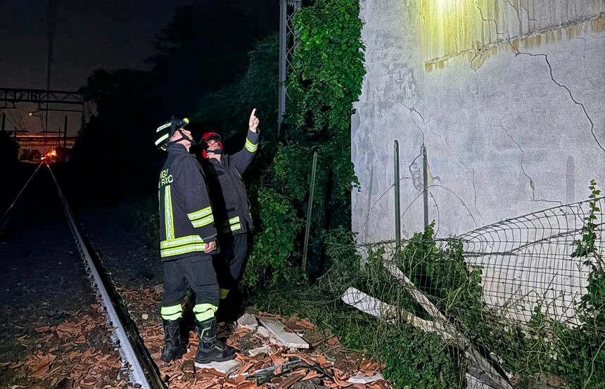 Empoli, esplode casa cantoniera vicino alla linea ferroviaria
